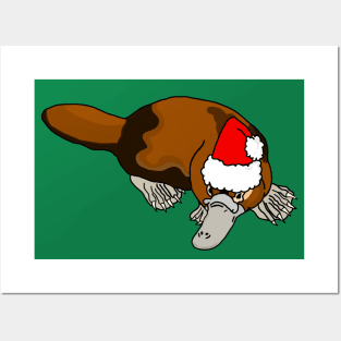 Christmas Platypus Posters and Art